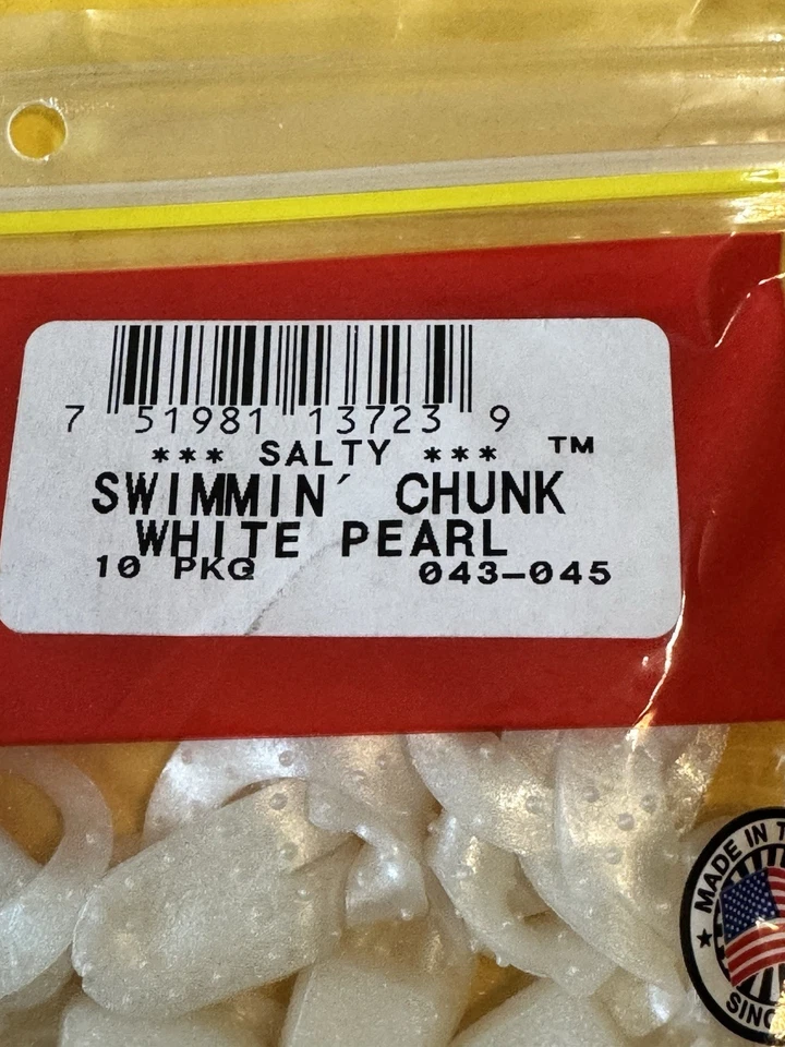 Zoom Swimmin’ Chunk 3” Super Salt Plus White Pearl Foto 2 de 3