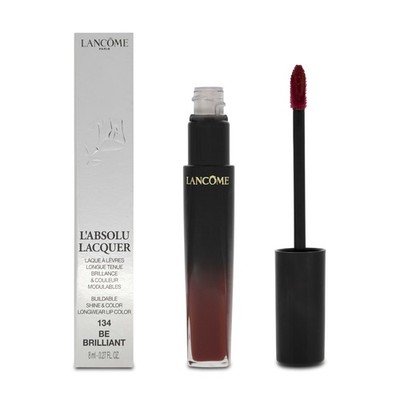 Lancome L'Absolu Lacquer 134 Be Brilliant Bright Red Lipgloss Liquid Lippenstift