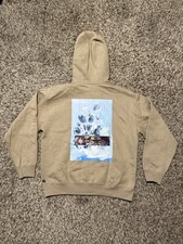 Nike SB Skateboard Fleece Heavyweight Pullover Hoodie Sweatshirt Tan - Large