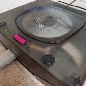 Sega Saturn Skeleton Clear Console HST-3220 Tested Working Used Japan s0540M