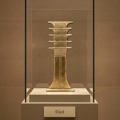 Ancient Egyptian Djed Pillar Statue Sacred Symbol of Stability Antiquities