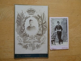 2 Victorian Photos (CDV & Cabinet) Frederick A Hume of the Essex Regiment