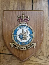 Old RAF Royal Air Force Station 35 Squadron Crest Shield Plaque vz