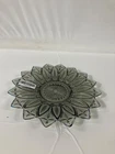 Carnival Glass Iridescent Opal Flower Petals Plate/Platter 1960s VTG, 11.5"