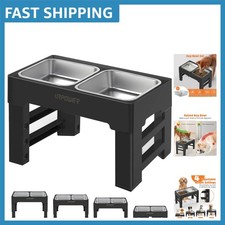 Modern Non-Slip Elevated Dog Bowl Stand with ...
