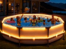 33 Ft LED Strip Light Up Waterproof For Pool ...