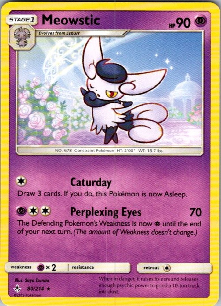 Pokemon SM - Unbroken Bonds Meowstic 80/214 NM