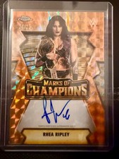 2026 Topps WWE Chrome RHEA RIPLEY Marks of Champions Auto Orange Refractor /25