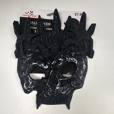 Wal Mart Full Face Skull Mask Black/White One Size Adult Unisex Halloween