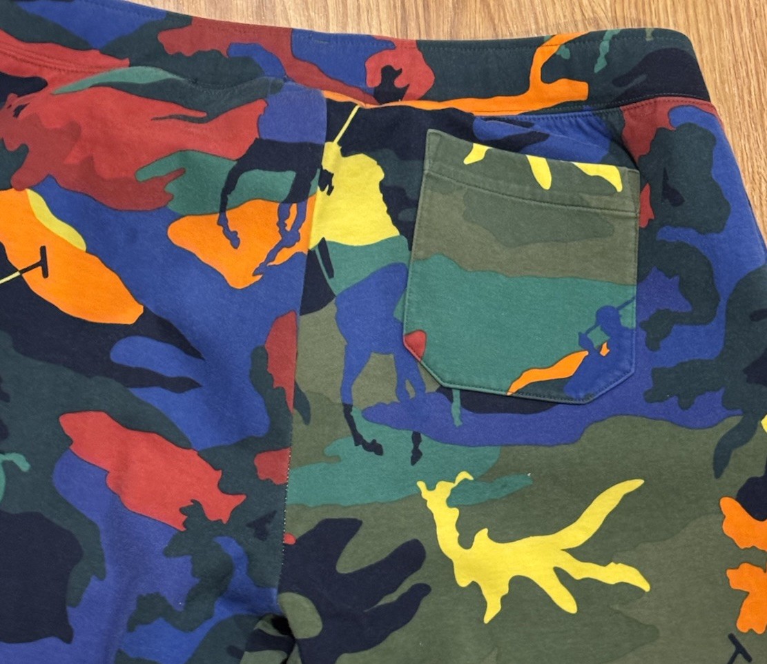 Polo Ralph Lauren Pony Camo Double-Knit Jogger Pants L Sportsman Stadium Rare thumbnail 4