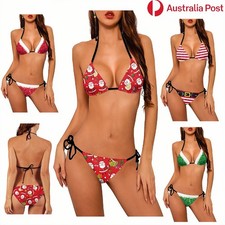 Christmas Bikini Set Swimwear Costume Underwear Beach Holiday Santa Sexy Gifts