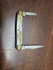 Vintage Sabre Monarch 223 Pocketknife, Pearlescent Handle 2 Blade Imperial 