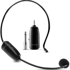 Wireless Microphone Headset System 160ft Range Portable Karaoke Voice Amplifier