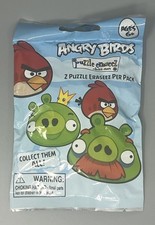 RARE BLUE Angry Birds Puzzle Eraseez Pack NEW  2 in SEALED Bag