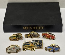  Lot Of 6 Vintage Renault Car Vehicle Pins France Auto Advertising With Case