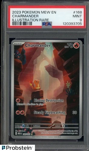 2023 Pokemon Mew En #168 Charmander Illustration Rare PSA 9 MINT