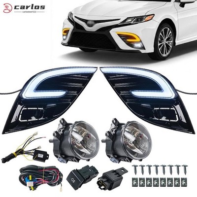 LED Turn Signal Lamp w/ Wiring Switch Fit for 18-24 Toyota Camry SE XSE TRD Pair