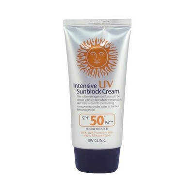 3W CLINIC Intensive UV Sunblock Cream 70mL SPF50+ PA+++