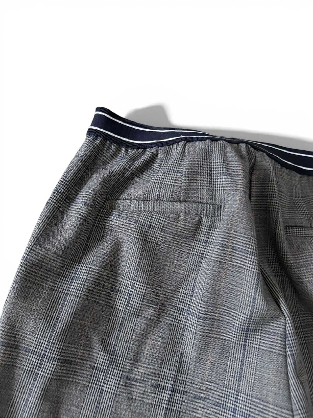 ZARA Women's Gray Plaid Straight Ankle Pants Size XL thumbnail 8