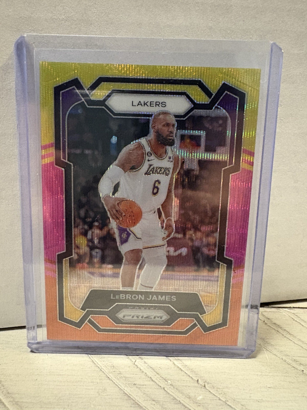 LEBRON JAMES 2023-24 PANINI PRIZM #63 MULTI WAVE 04/88 LAKERS