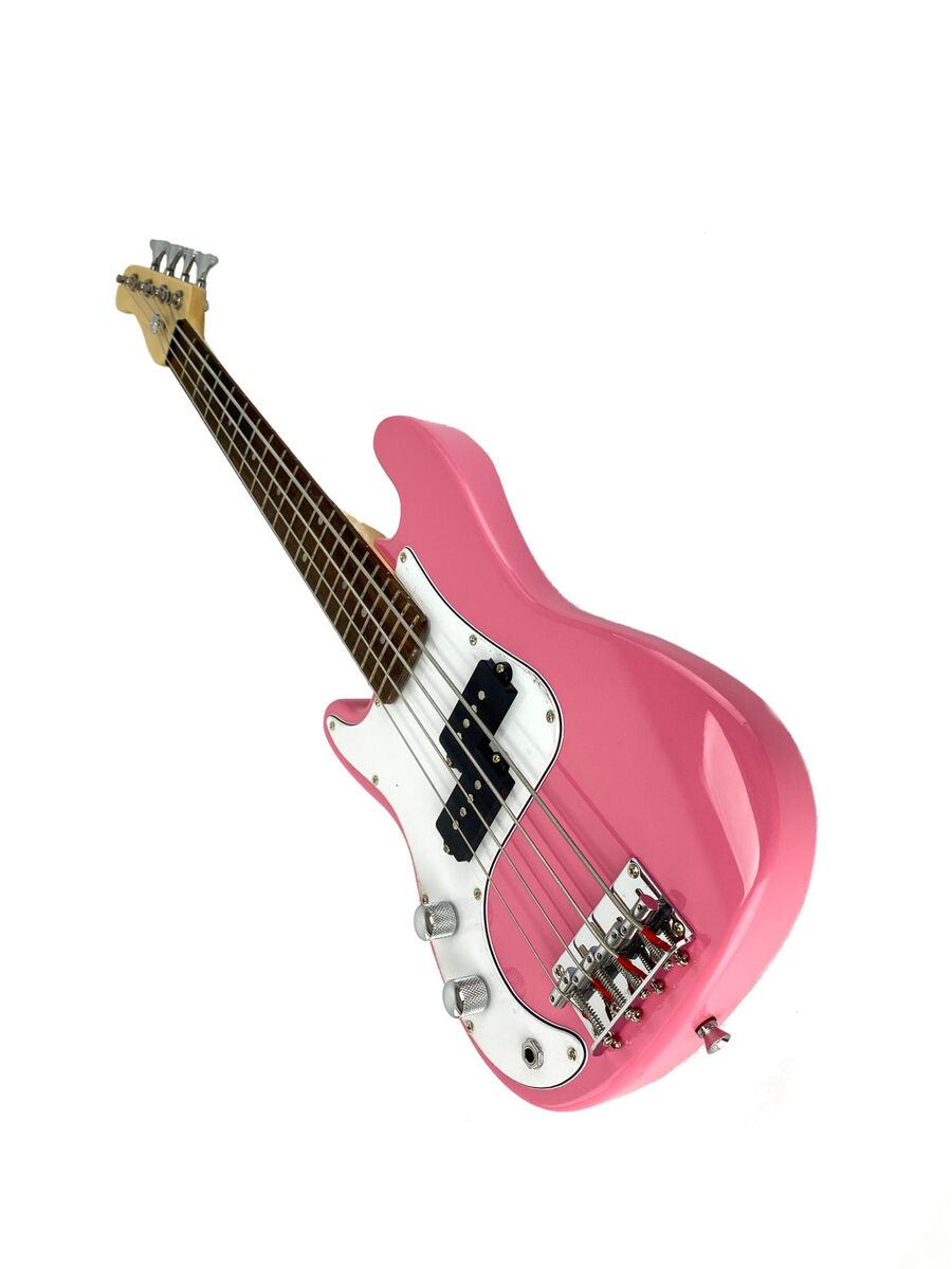 Zenison LEFT Handed YOUTH Electric BASS Guitar PINK 4 String Zenison LEFT Handed YOUTH Electric BASS Guitar PINK 4 String