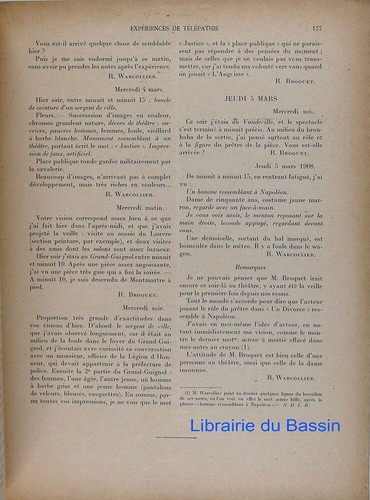 Annales des Sciences Psychiques n°6 Mme Wried Mains fluidiques Télépathie 1912 - Imagen 2 de 4