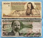 Mexico Banknote 1000 500 Pesos Money Mexican Bills Billete BDM note Watermark