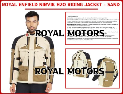 ROYAL ENFIELD NIRVIK H2O RIDING JACKET - SAND