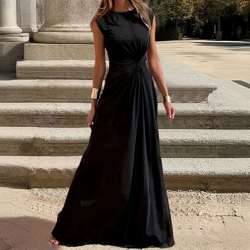 Damen Ärmellos Maxikleid Elegant Abendkleid Partykleid Cocktailkleid Ballkleid - Bild 3 von 25