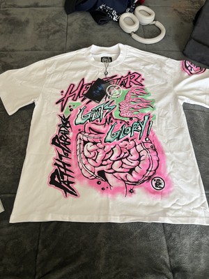 HELLSTAR  No Guts No Glory  Pink/White T-Shirt