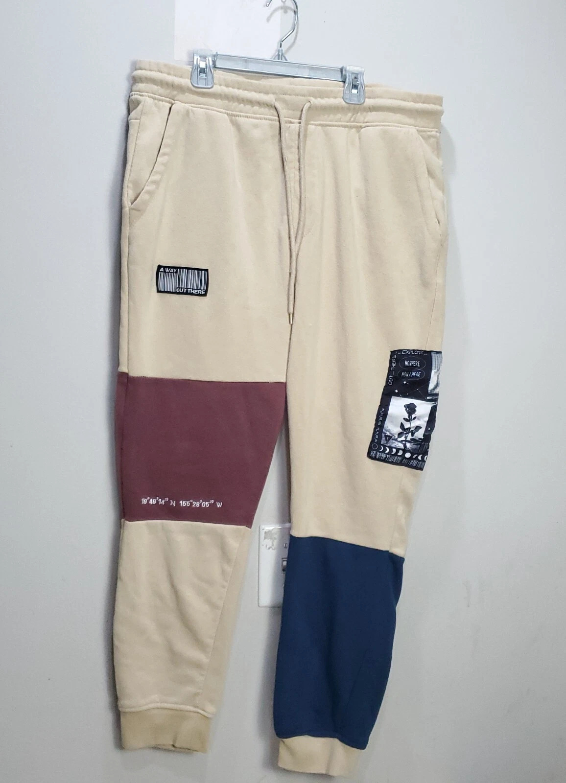 Brooklyn Cloth The Jogger Pants Mens XL Sweatpants Brown Logos Vintage Y2K Draws