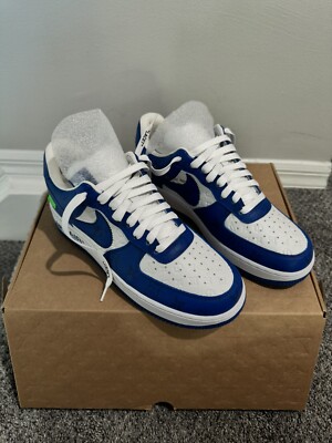 Size 8 - Nike Air Force 1 Low by Virgil Abloh x Louis Vuitton LV Blue