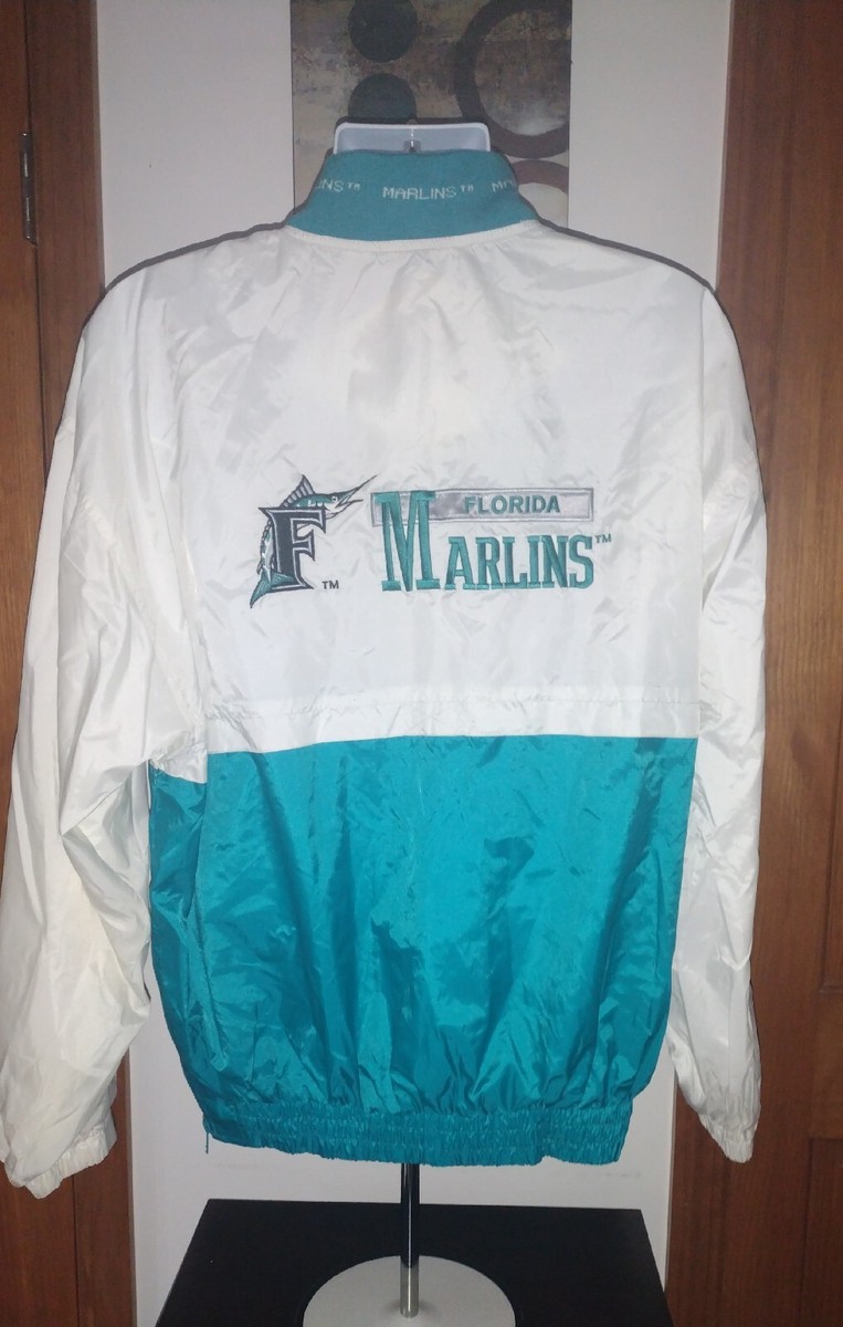 Vintage MLB Florida Marlins Jacket Men's Large Blue Baseball