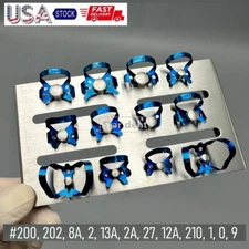 Dental Endodontics Surgical Rubber Dam Clamps Sheets Clip Clamp Tray Holder Kit