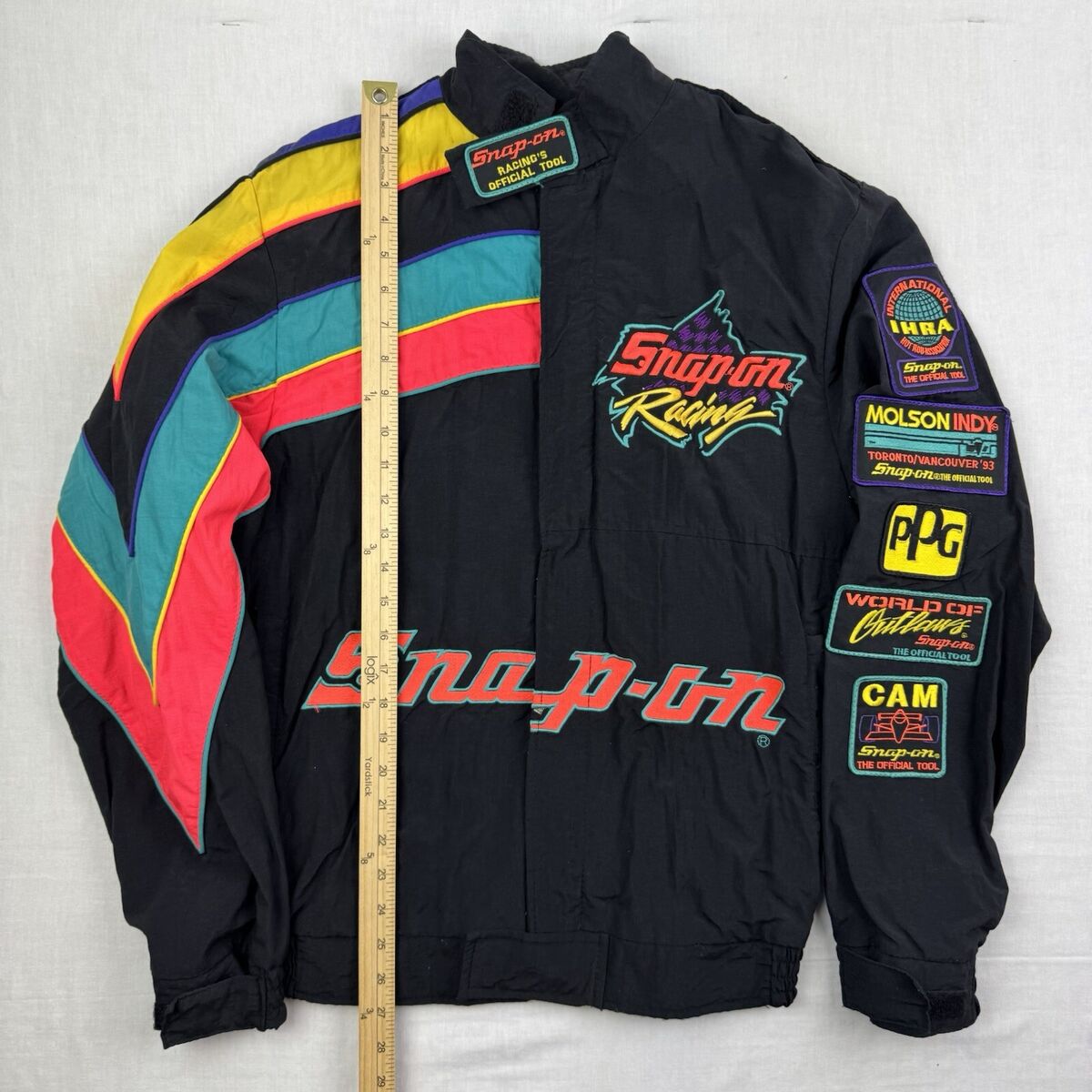 Vintage Snap On Tools Racing Jacket Adult Small Black Vintage Snap On Tools Racing Jacket Adult Small Black