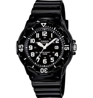 Casio LRW200H-1BV, Women's Analog Black Resin Band, 100 Meter WR, Date