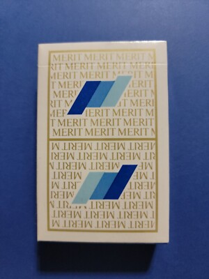 New! Vintage Merit Cigarette Playing Cards w/ Box - Full Deck w/ Jokers