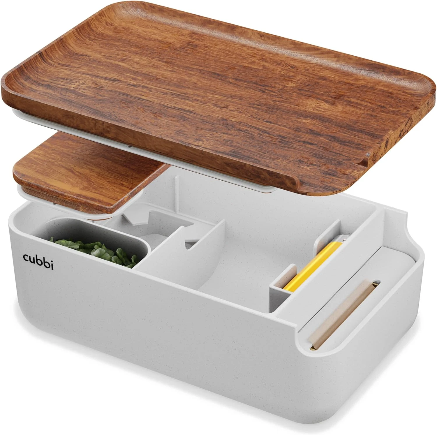 Airtight Storage Box with Tray & Silicone Seals - 100% Air-Tight White Box