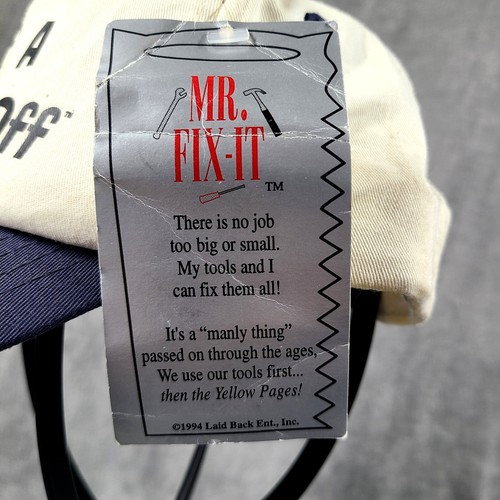 Vintage Half A Bubble Off Level Tool Hat 1997 Snapback Cobra Caps Mr Fix-It NEW - Picture 4 of 8