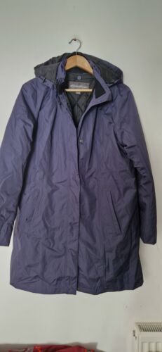 EDDIE BAUER Weatheredge Padded Inner Lining Long Trench Blue Coat Size XL - Foto 1 di 8