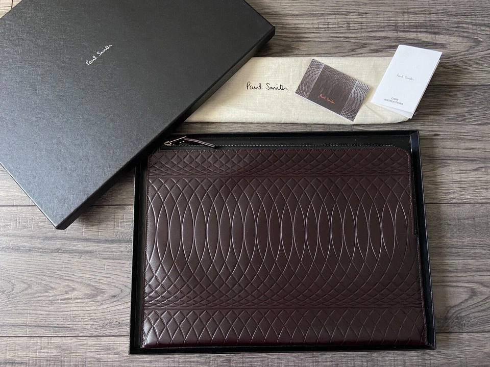 PAUL SMITH DAMSON LEATHER NO.9 DOCUMENT FOLIO CASE RETAIL €675 MADE IN SPAIN - Image 2 of 4