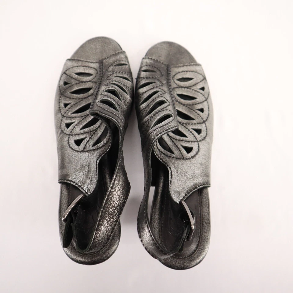 Женские Nurture блок каблук слинга назад 3 дюйма каблуки размер 8 М 1 сторона пряжка повседневный - Изображение 4 из 4