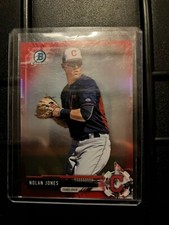2017 Bowman Chrome Prospect Nolan Jones Red Refractor 1/5.  Card #BCP69