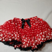 Disney Parks Girls XL Minnie Mouse Skirt Bows Layered Ruffled Girls Tutu 14/16