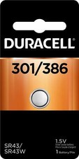Duracell Battery Silver Oxide Size 301/386 1.5V Each 