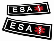 3D Rubber PVC ESA Patch Label Tag For Dog Harness Collar Vest