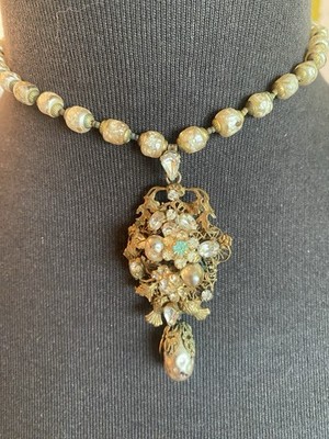 Original By Robert Choker With Drop Pearl Pendant