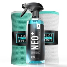 Car Glass Cleaner Kit Wizard of Gloss Neo Glass Cleaner 750ml + 2x Microfibre