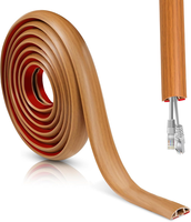 Kabelkanal Holzoptik Selbstklebend, 3Cmx3M Flexible Klein Kabelkanal Braun Boden