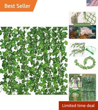 Lifelike 12 Pack Ivy Garland - 84ft of Greenery for Vibrant Aesthetic Home Decor